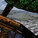 Atterrissage sur un aéroport en simulateur de vol Skyway Simulation