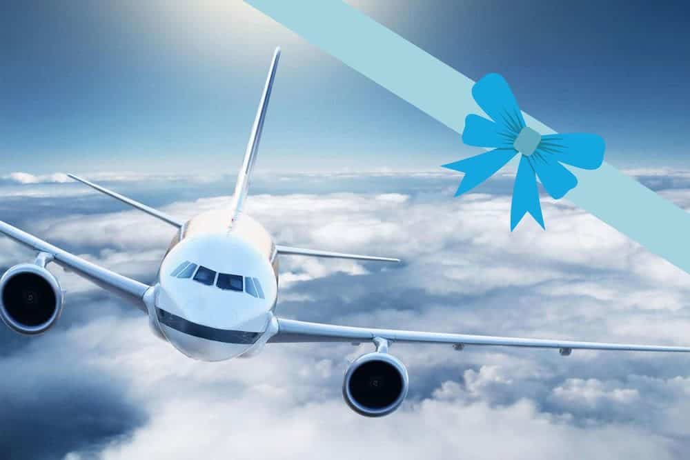 Carte cadeau avion de ligne