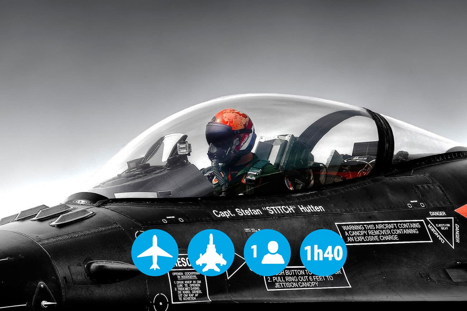 Pack Prestige : Avion de chasse + Avion de ligne pour 1 personne